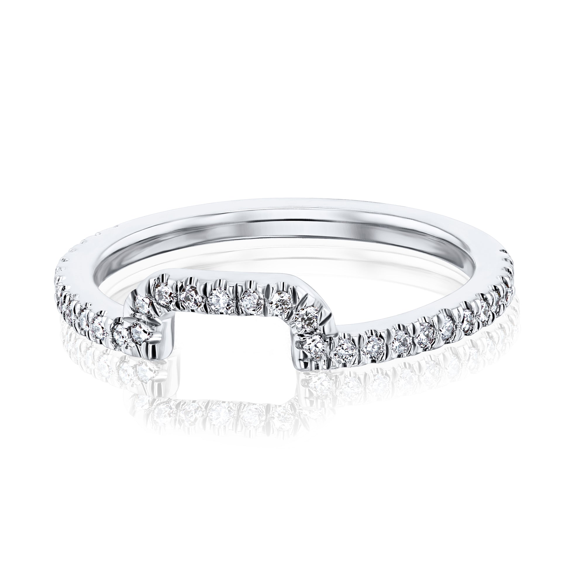 Natural Diamond Notch Shadow Ring - 61770 Series