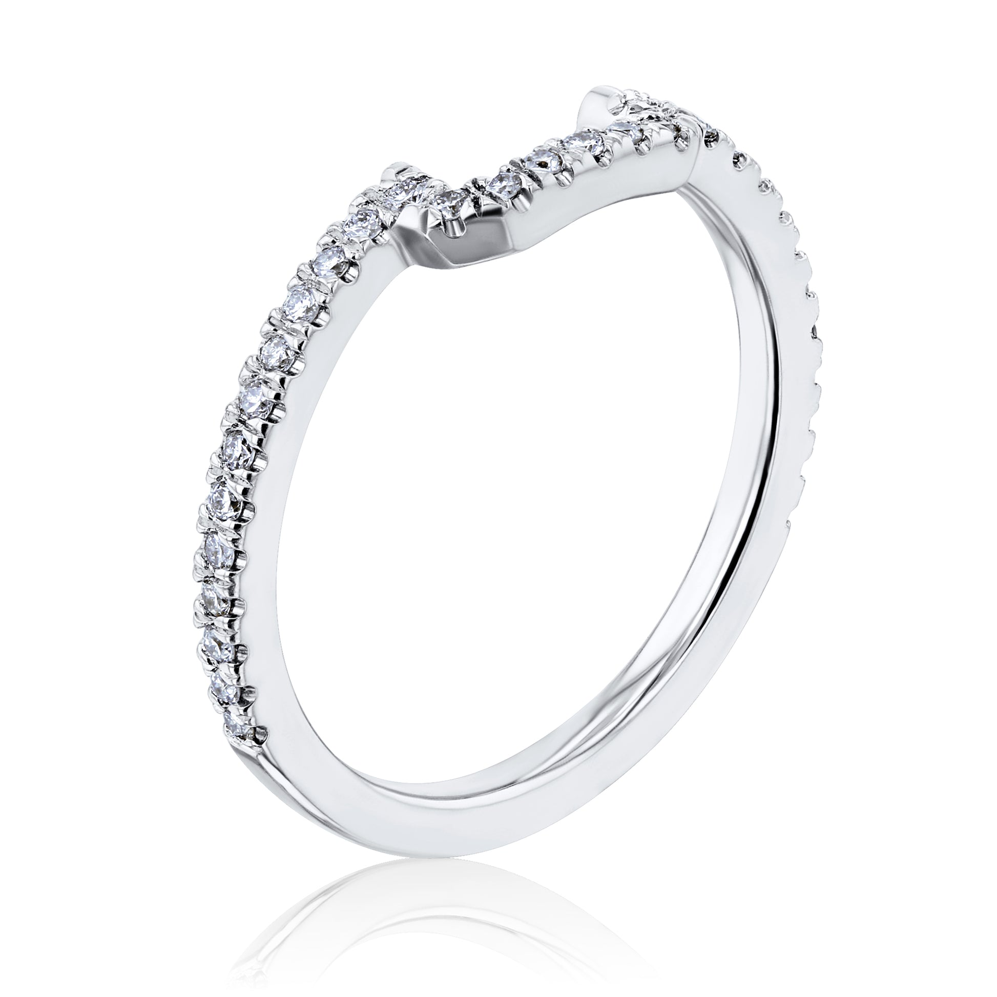 Natural Diamond Notch Shadow Ring - 61770 Series