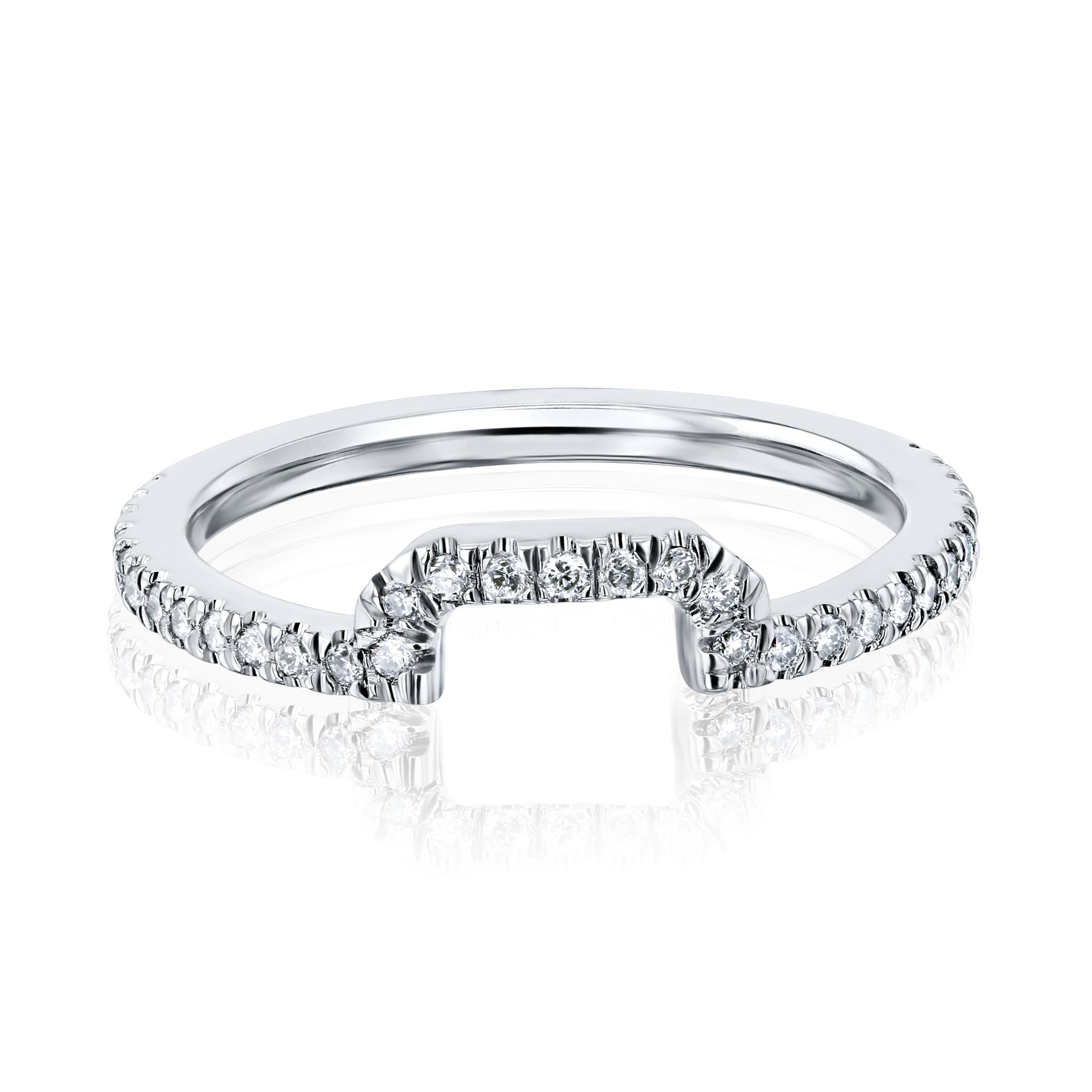 Natural Diamond Notch Shadow Ring - 61770 Series