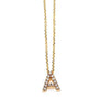Kobelli Small A-Z Letter Diamond Pendant Gold 61787/A