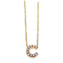 Kobelli Small A-Z Letter Diamond Pendant Gold 61787/C