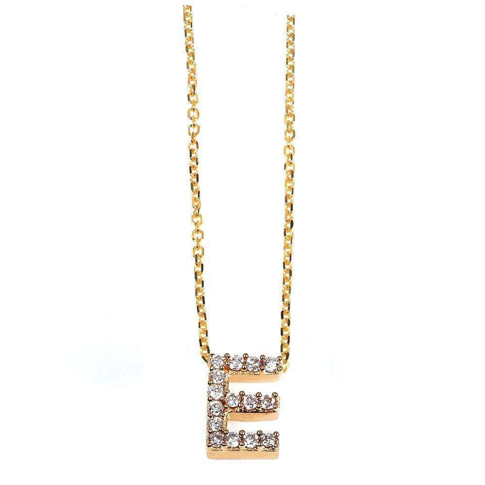Kobelli Small A-Z Letter Diamond Pendant Gold 61787/E