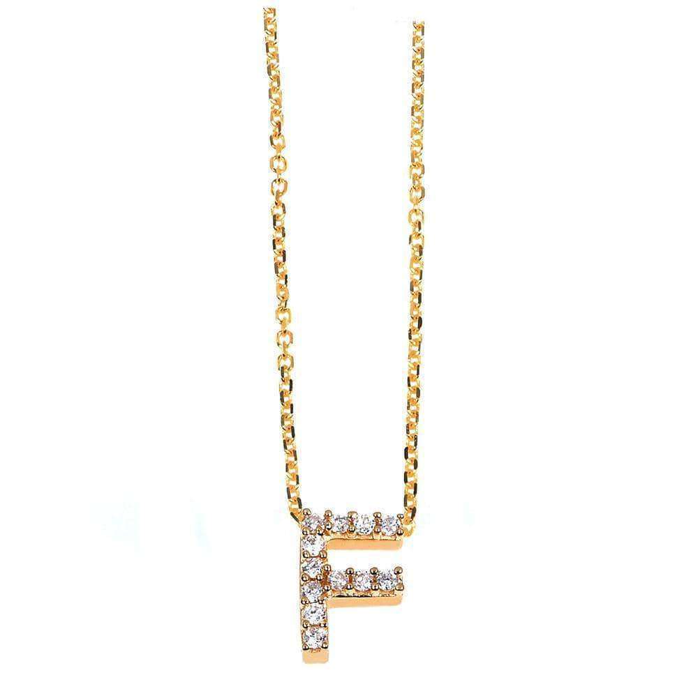 Kobelli Small A-Z Letter Diamond Pendant Gold 61787/F