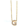 Kobelli Small A-Z Letter Diamond Pendant Gold 61787/G