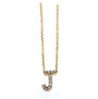 Kobelli Small A-Z Letter Diamond Pendant Gold 61787/J