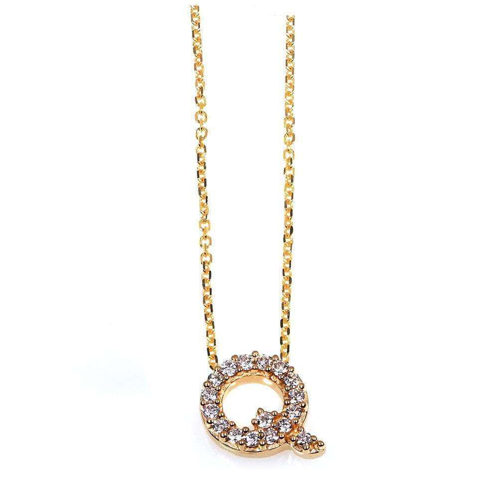 Kobelli Small A-Z Letter Diamond Pendant Gold 61787/Q