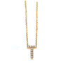 Kobelli Small A-Z Letter Diamond Pendant Gold 61787/T