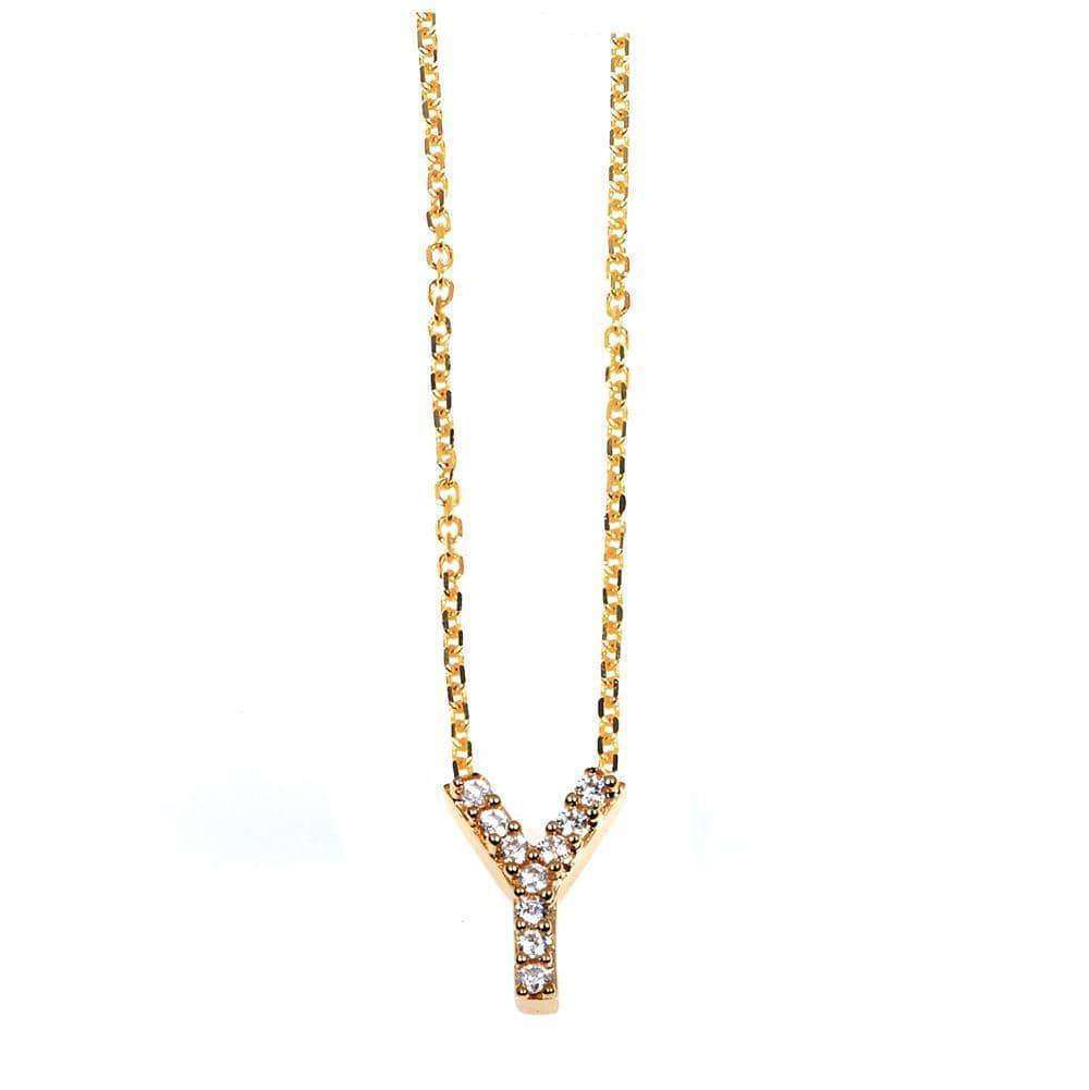 Kobelli Small A-Z Letter Diamond Pendant Gold 61787/Y