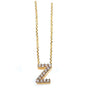 Kobelli Small A-Z Letter Diamond Pendant Gold 61787/Z
