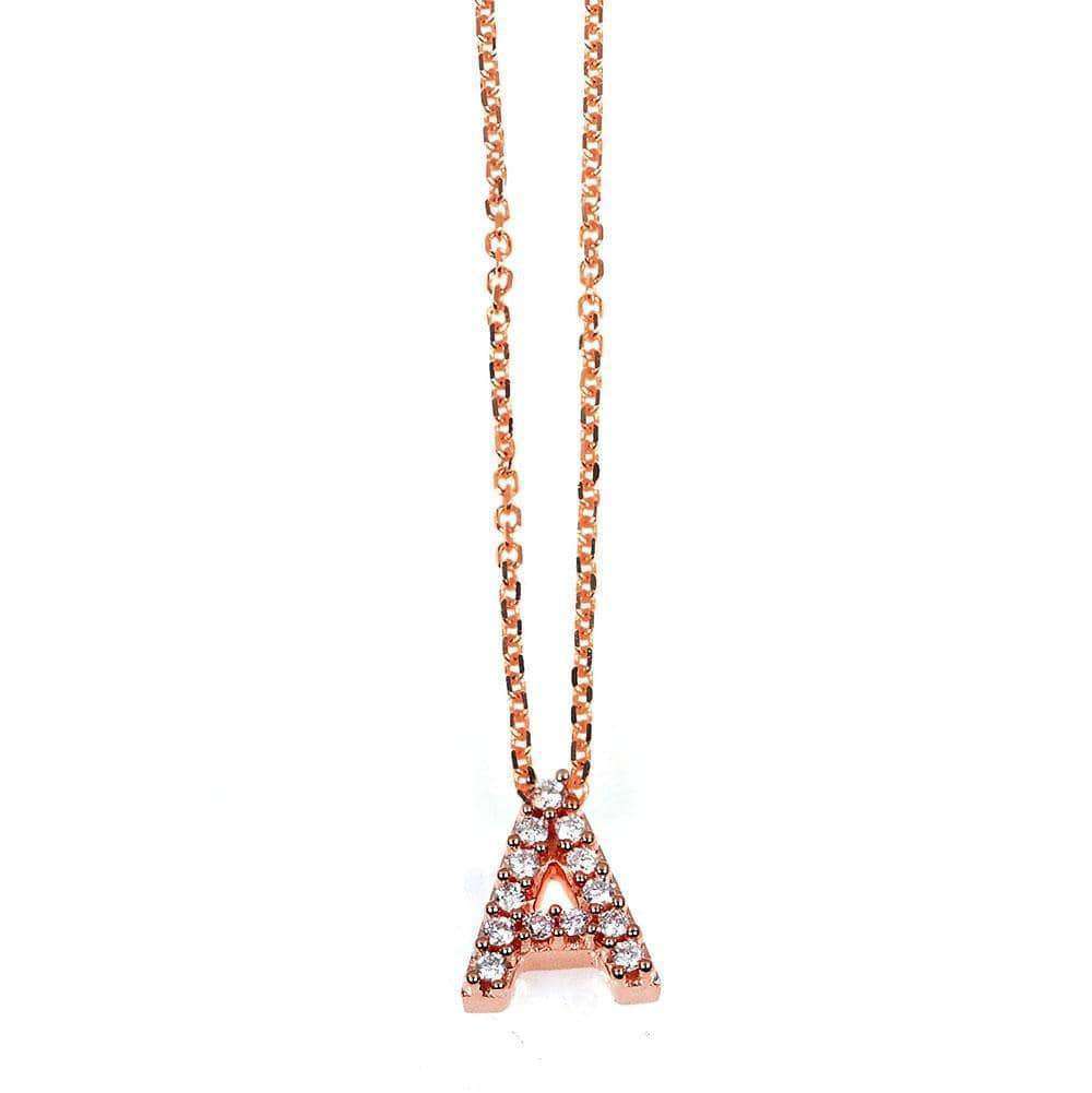 Kobelli Small A-Z Letter Diamond Pendant Gold 61788/A
