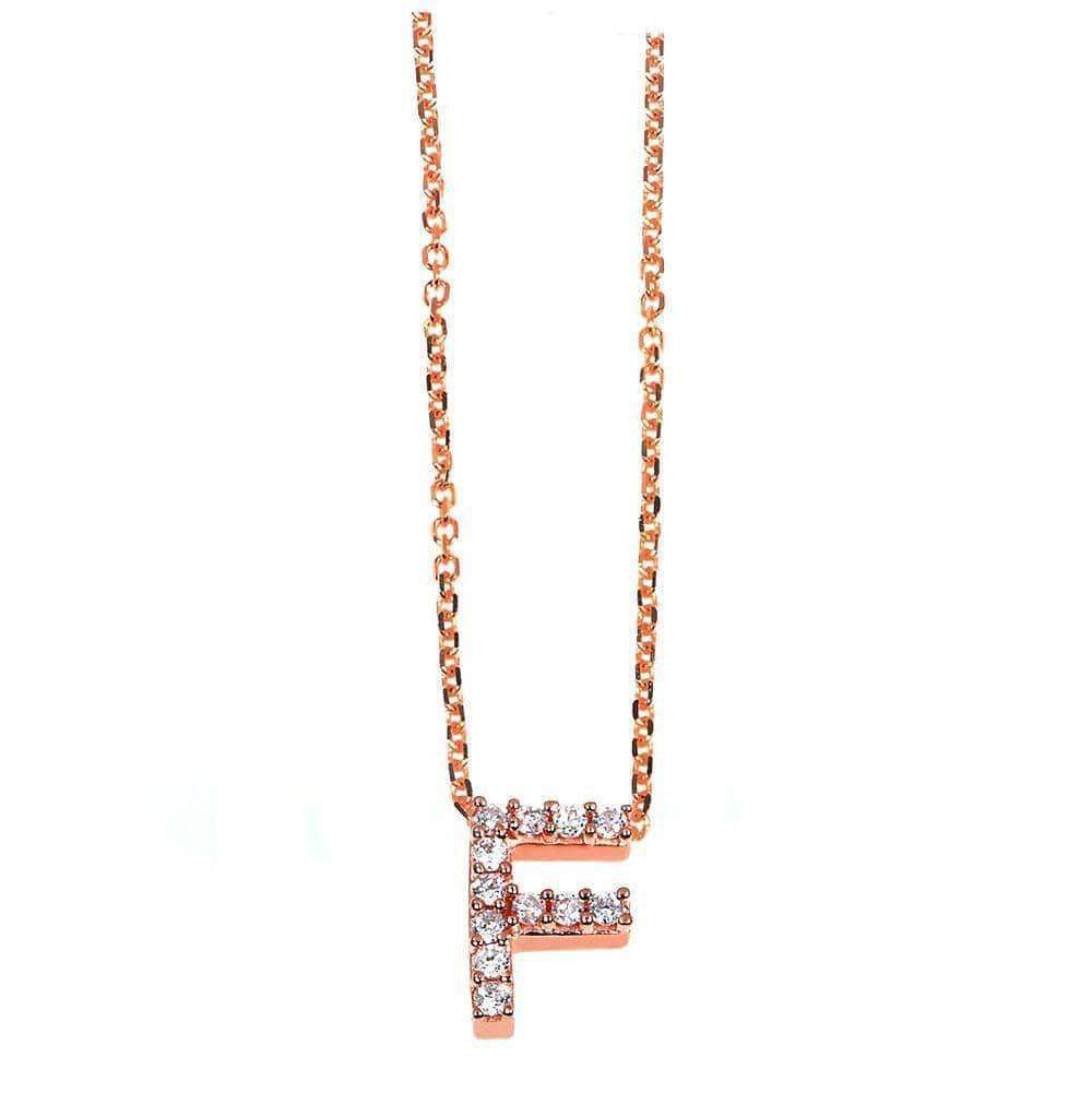 Kobelli Small A-Z Letter Diamond Pendant Gold 61788/F