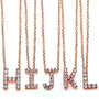 Kobelli Small A-Z Letter Diamond Pendant Gold