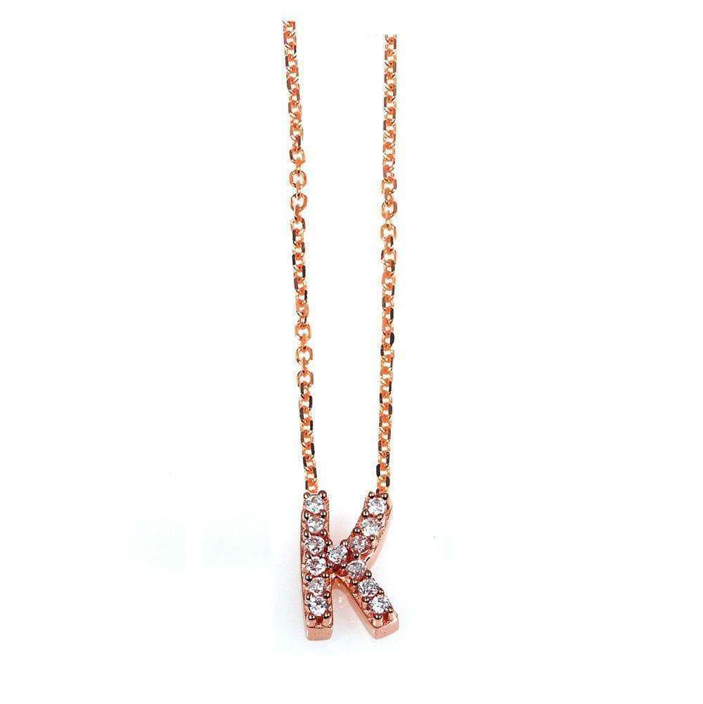 Kobelli Small A-Z Letter Diamond Pendant Gold 61788/K