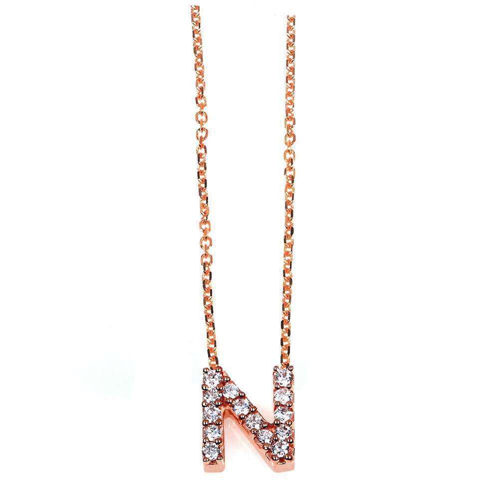 Kobelli Small A-Z Letter Diamond Pendant Gold 61788/N
