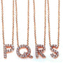 Kobelli Small A-Z Letter Diamond Pendant Gold