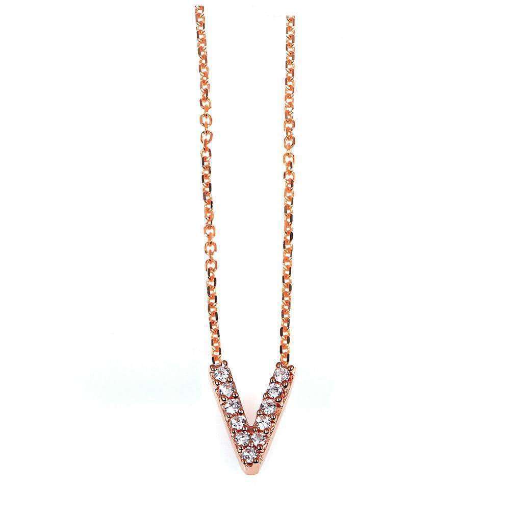 Kobelli Small A-Z Letter Diamond Pendant Gold 61788/V