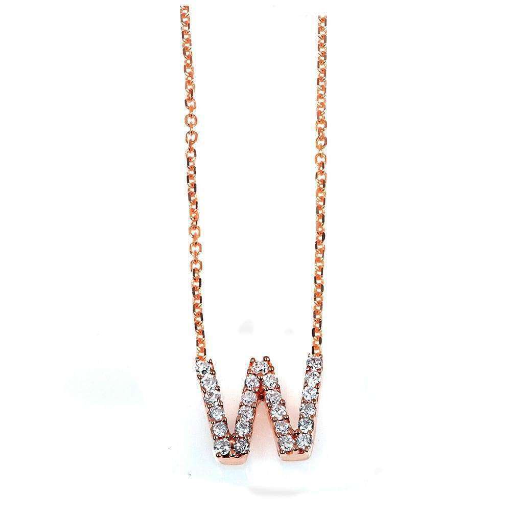 Kobelli Small A-Z Letter Diamond Pendant Gold 61788/W