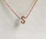 Letter S diamond necklace