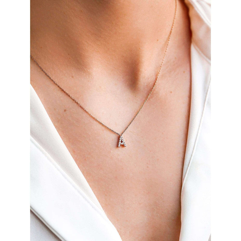 dangling petite diamond initial necklace – ash hoffman jewelry