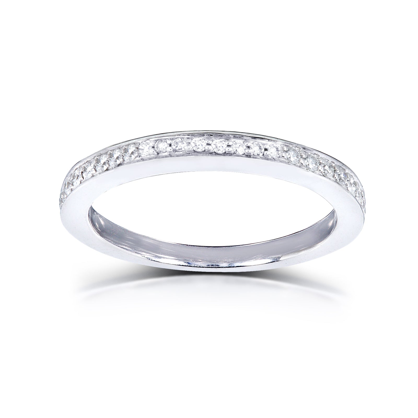 0.2 Carat Natural Diamond Half Eternity Slender Pavé Ring