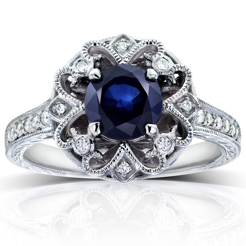 Vintage-Inspired Ring with Top Quality Ceylon Sapphire | Exquisite Jewelry  for Every Occasion | FWCJ