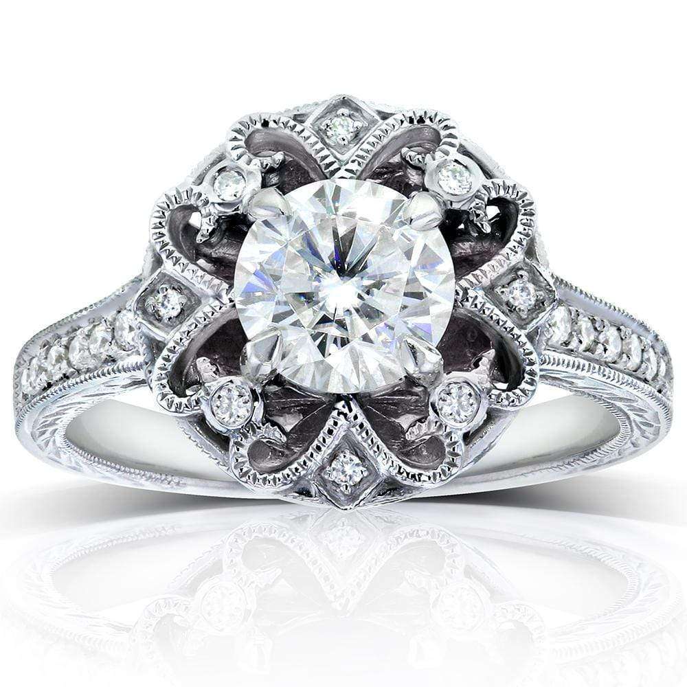 Kobelli Antique Round-cut Diamond Vintage Style Engagement Ring 1 1/5 Carat (ctw) in 14k Gold