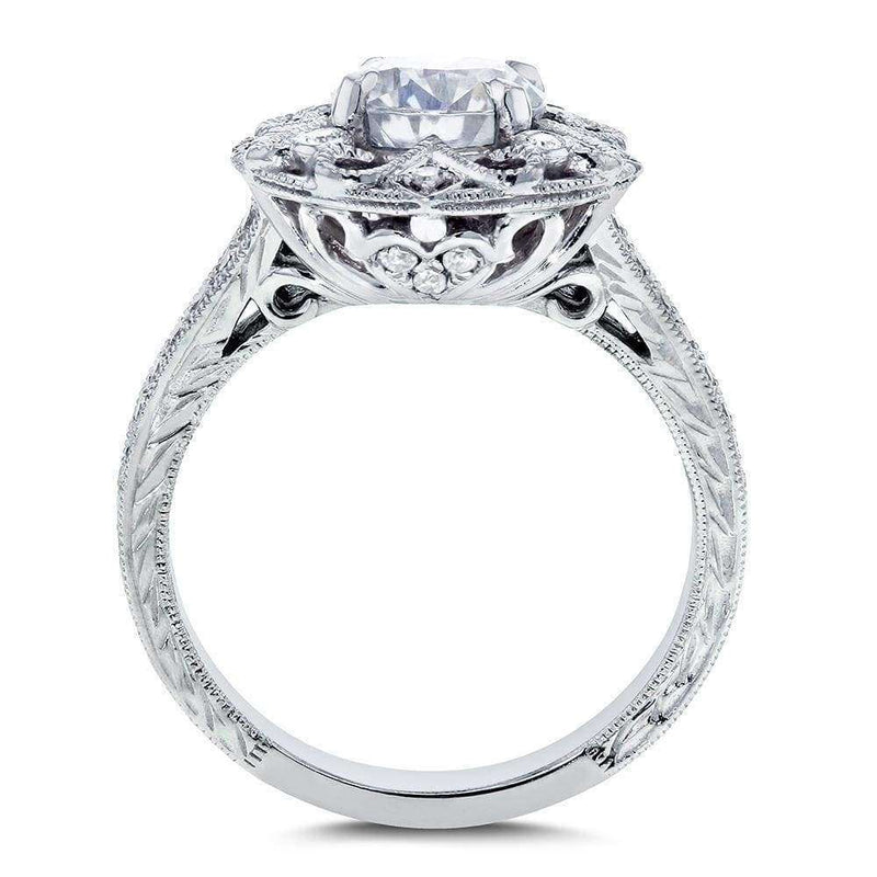 Kobelli Antique Round-cut Diamond Vintage Style Engagement Ring 1 1/5 Carat (ctw) in 14k Gold