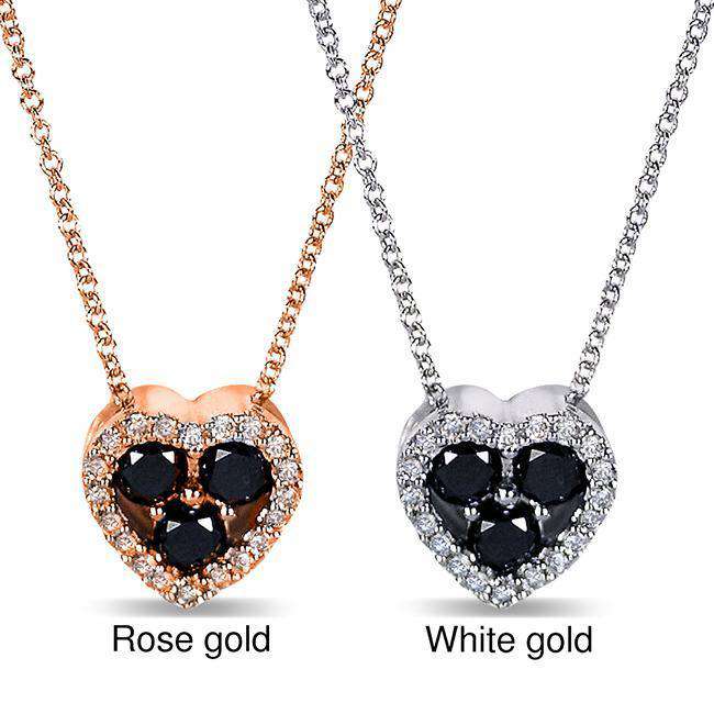 0.4 Carat Black Diamond Heart Necklace