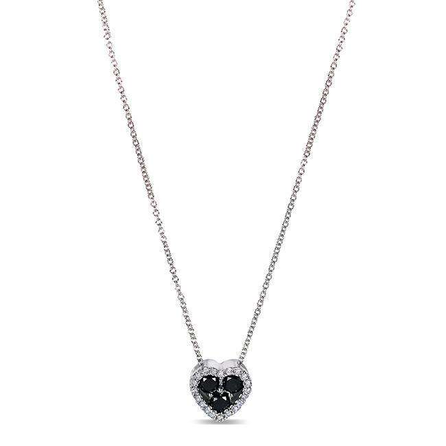 0.4 Carat Black Diamond Heart Necklace