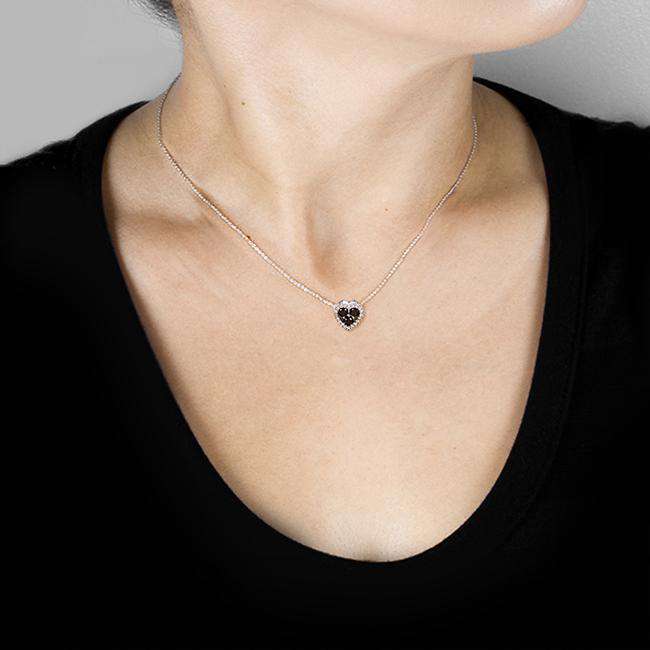 0.4 Carat Black Diamond Heart Necklace