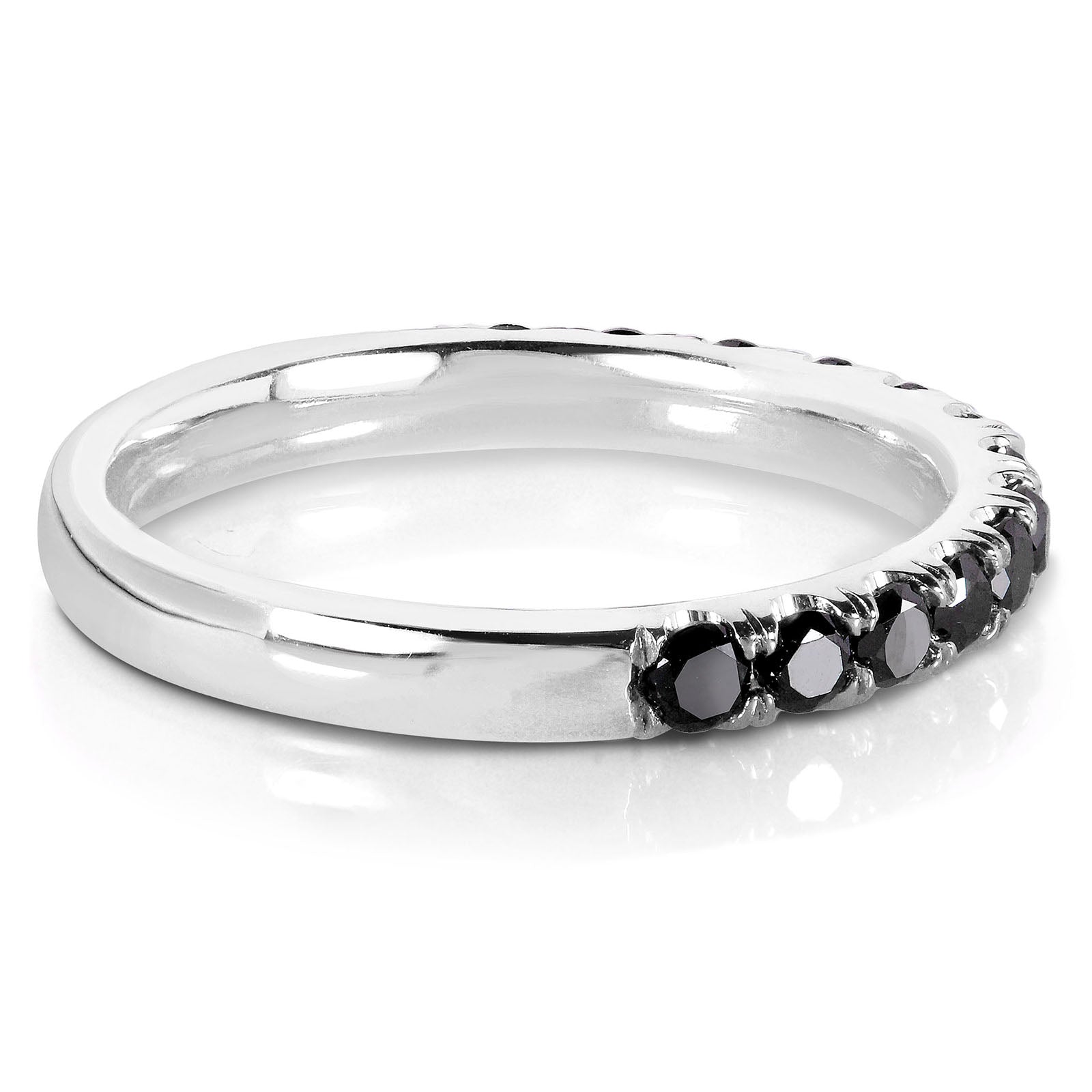 0.5 Carat Black Diamond Flame Pavé Lyon Ring