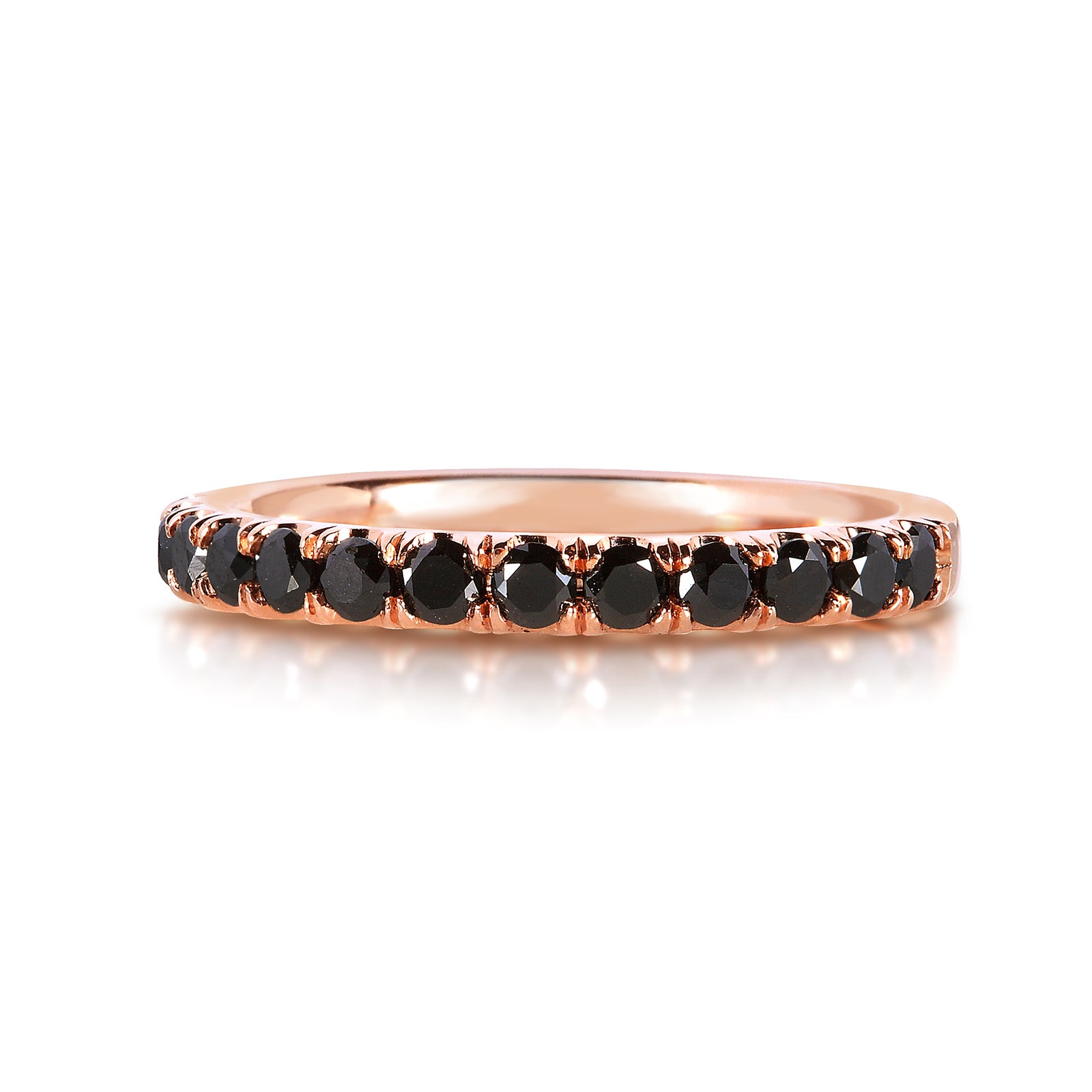 0.5 Carat Black Diamond Flame Pavé Lyon Ring