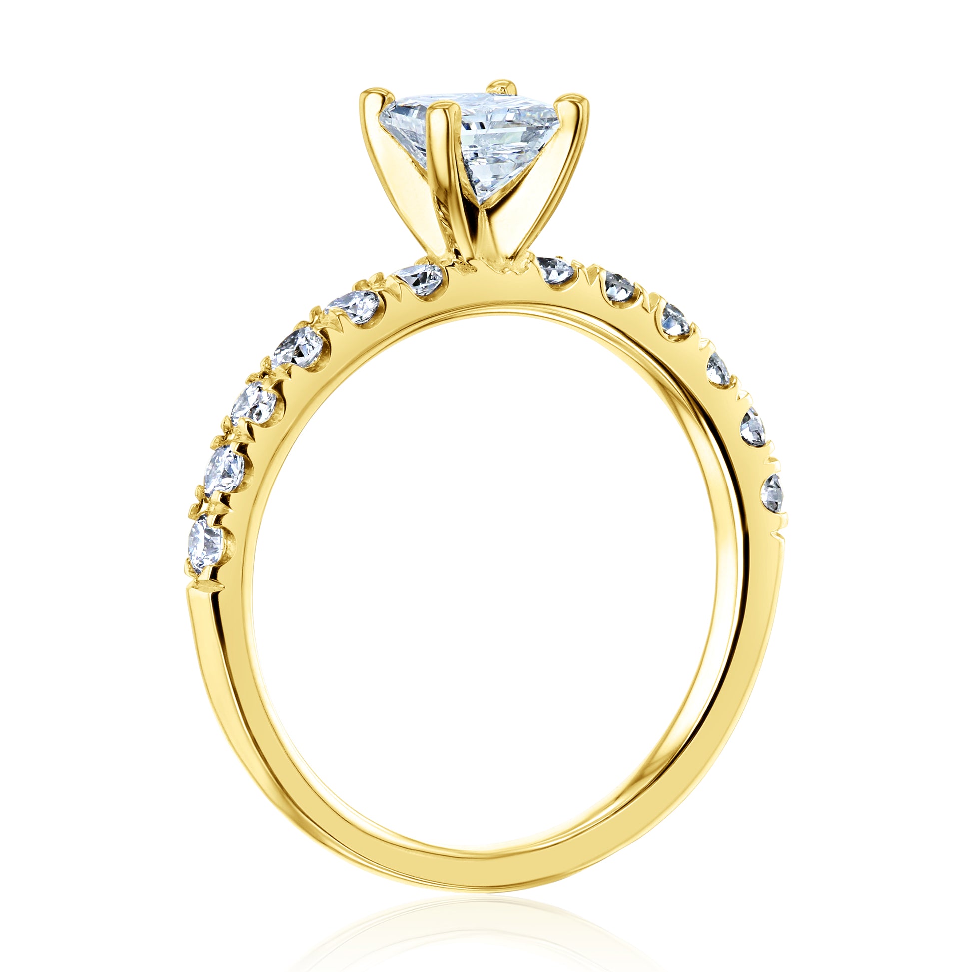 1 Carat Natural Diamond Princess Lyon Ring
