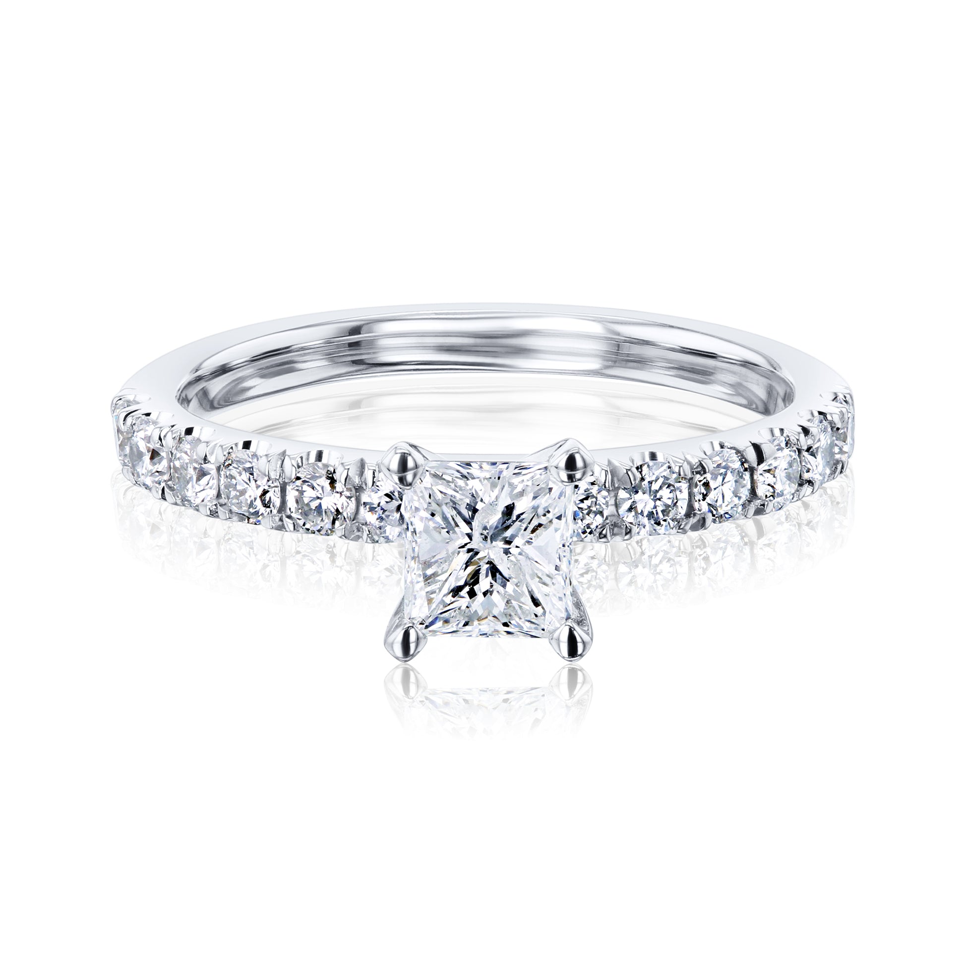 1 Carat Natural Diamond Princess Lyon Ring