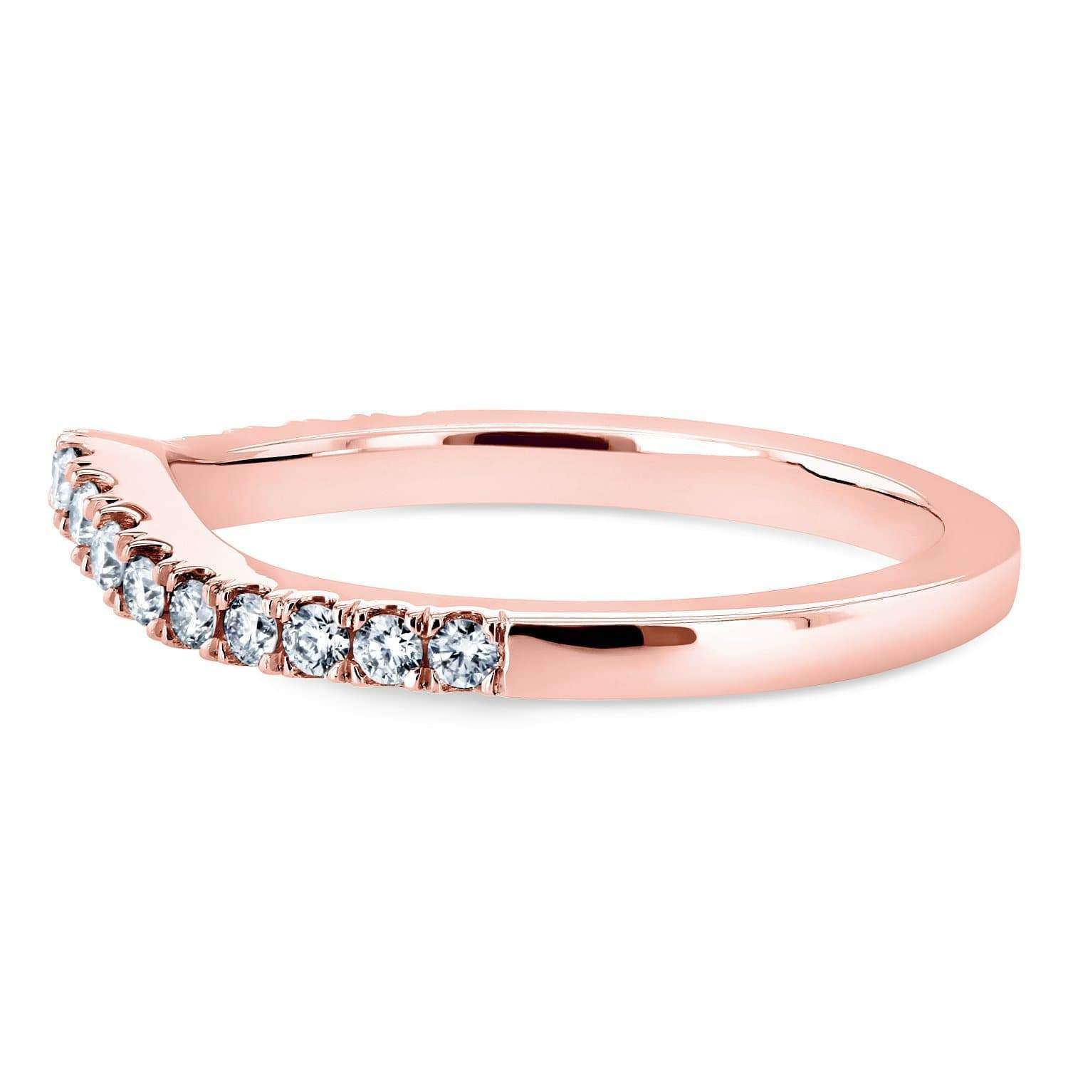 Kobelli Lab Grown Diamond Women's Curved Wedding Band 1/5 CTW 14k Gold (DEF/VS)