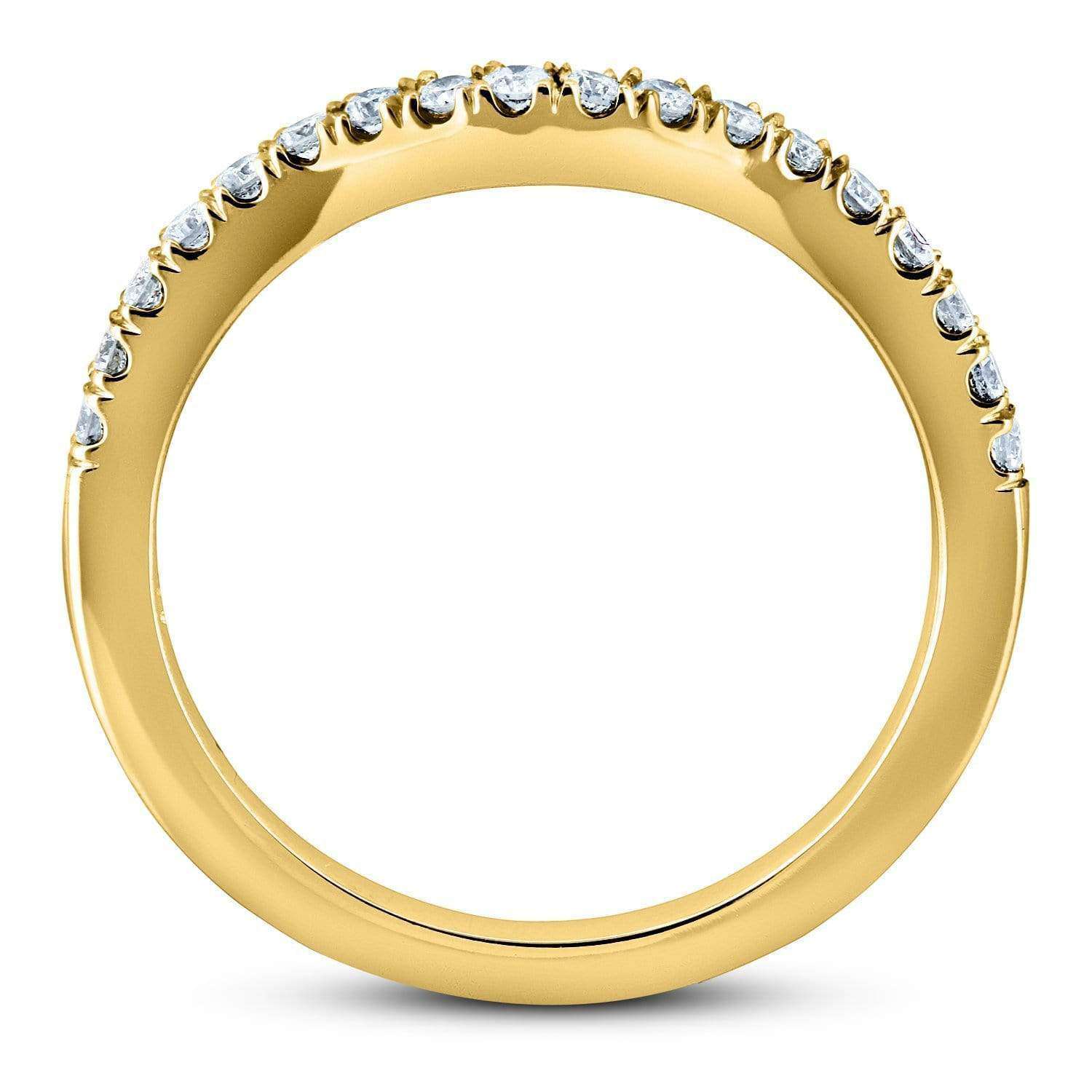 Kobelli Lab Grown Diamond Women's Curved Wedding Band 1/5 CTW 14k Gold (DEF/VS)