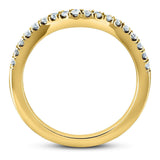 Kobelli Lab Grown Diamond Women's Curved Wedding Band 1/5 CTW 14k Gold (DEF/VS)