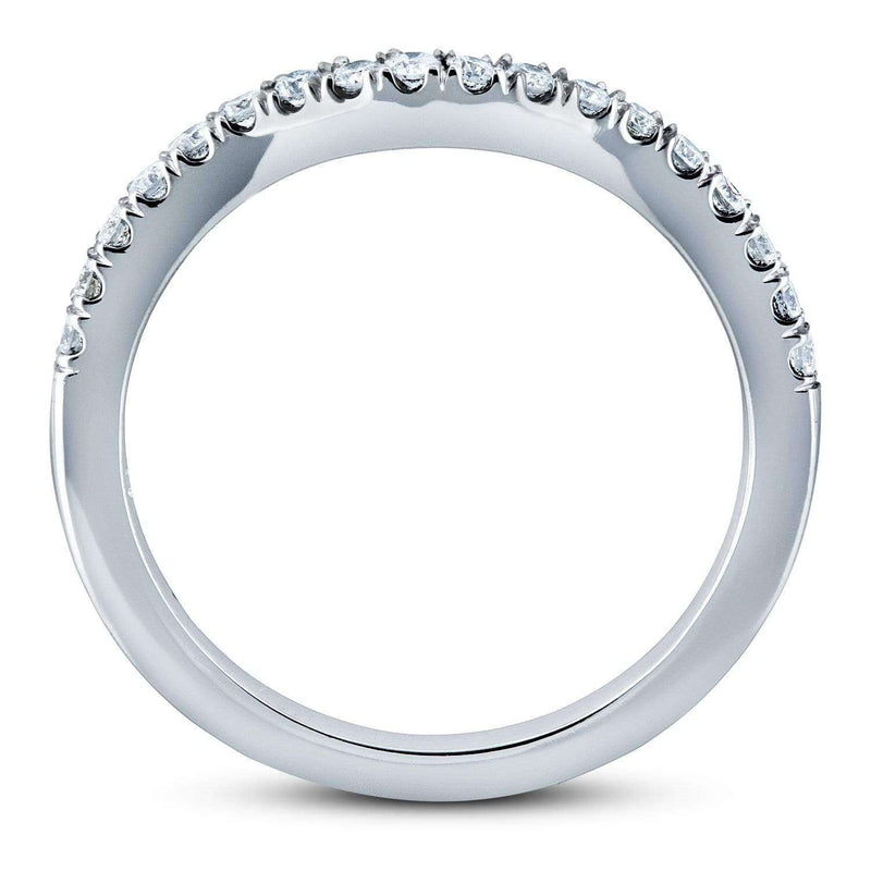 Kobelli Diamond Wedding Band Curved 1/5 CTW 14k White Gold