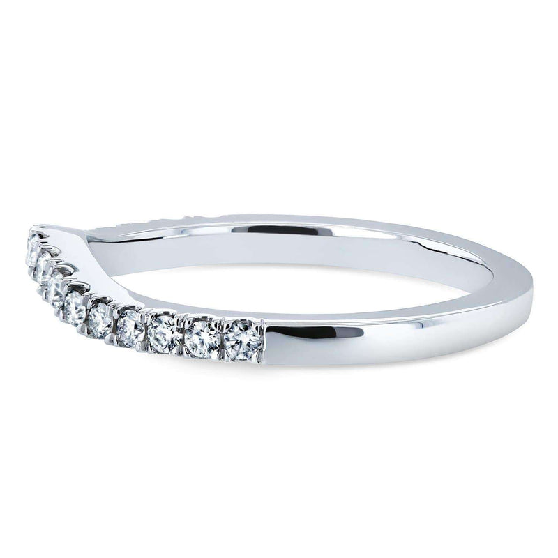 Kobelli Diamond Wedding Band Curved 1/5 CTW 14k White Gold