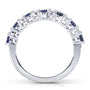 Kobelli Diamond and Blue Sapphire Band 1 carat (ctw) in 14k White Gold