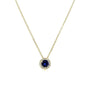 Kobelli Round Blue Sapphire and Diamond Necklace 4/5 Carat (ctw) in 14k Yellow Gold 61990RBS-Y