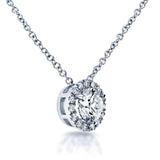 Kobelli Circle Diamond Halo halskæde 3/5 karat (ctw) i 14k hvidguld 61990