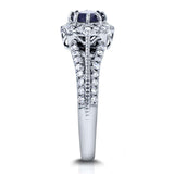 Kobelli Vintage Sapphire & Diamond Engagement Ring 1 Carat (ctw) in 14k White Gold