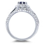 Kobelli Sapphire and 1/2ct TDW Diamond Star Halo Bridal Set 14k White Gold (2 Piece Set)