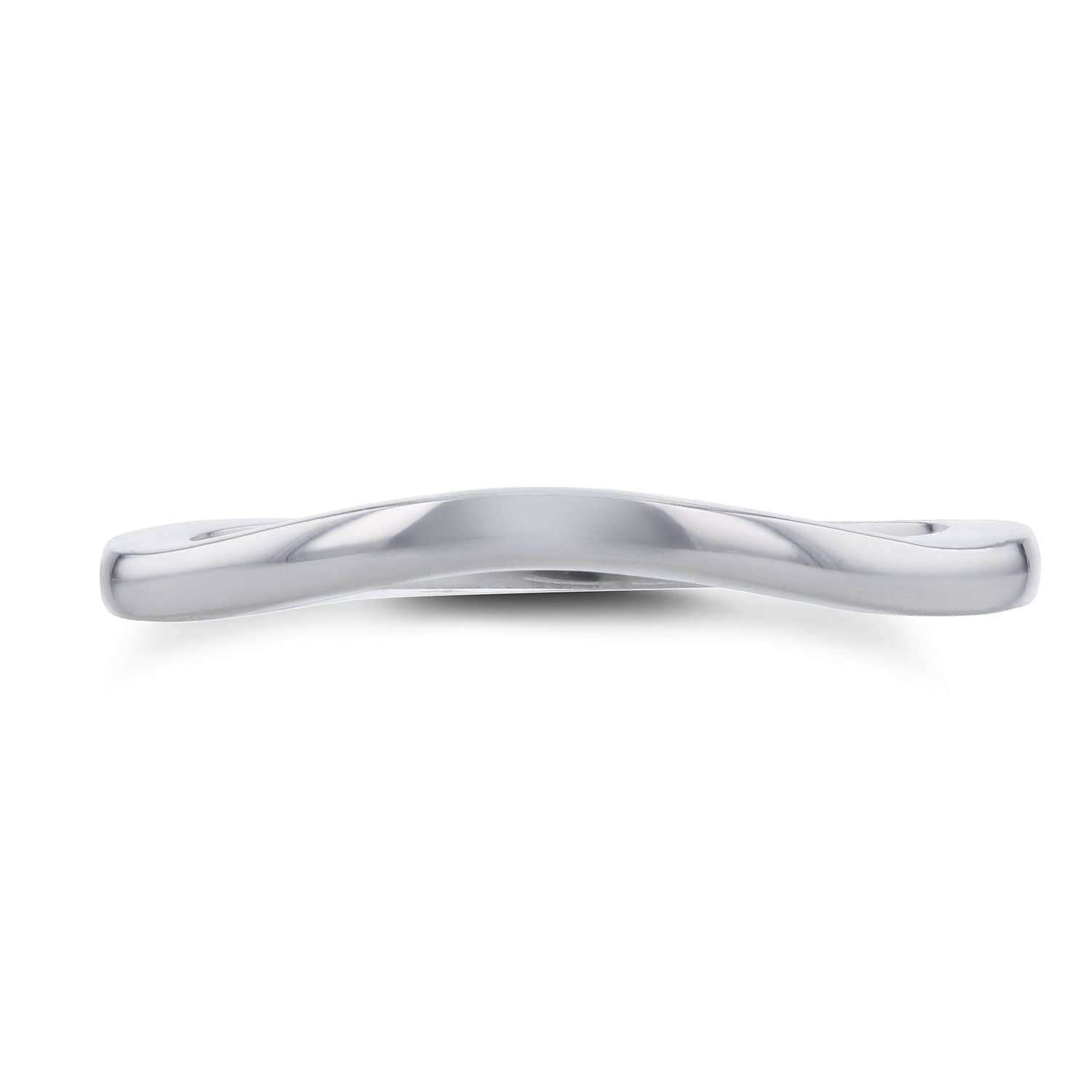Kobelli Contour Wedding Band in 14k White Gold