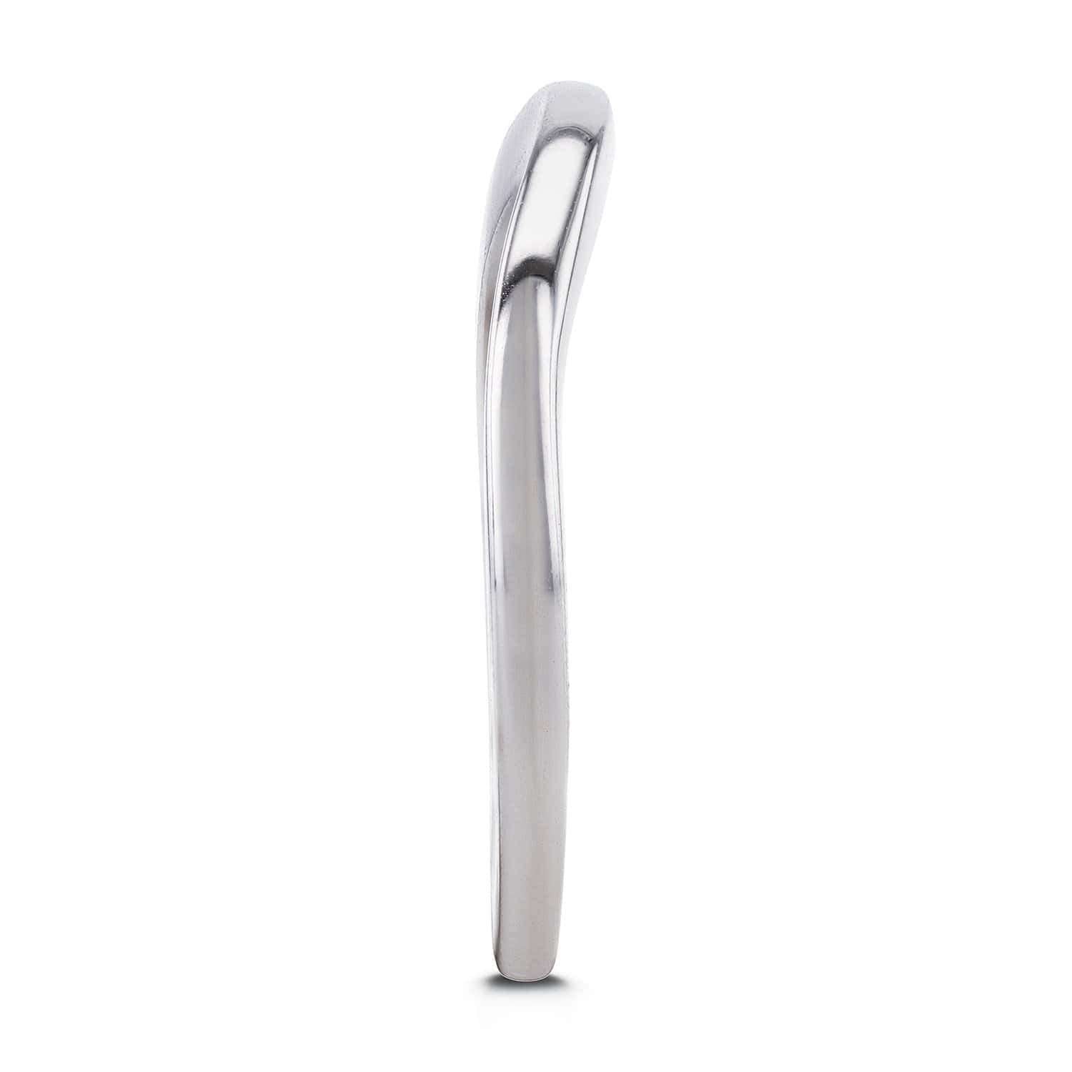 Kobelli Contour Wedding Band in 14k White Gold
