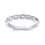 Kobelli Tri-Diamond Scalloped Pave Wavy Gold Wedding Band