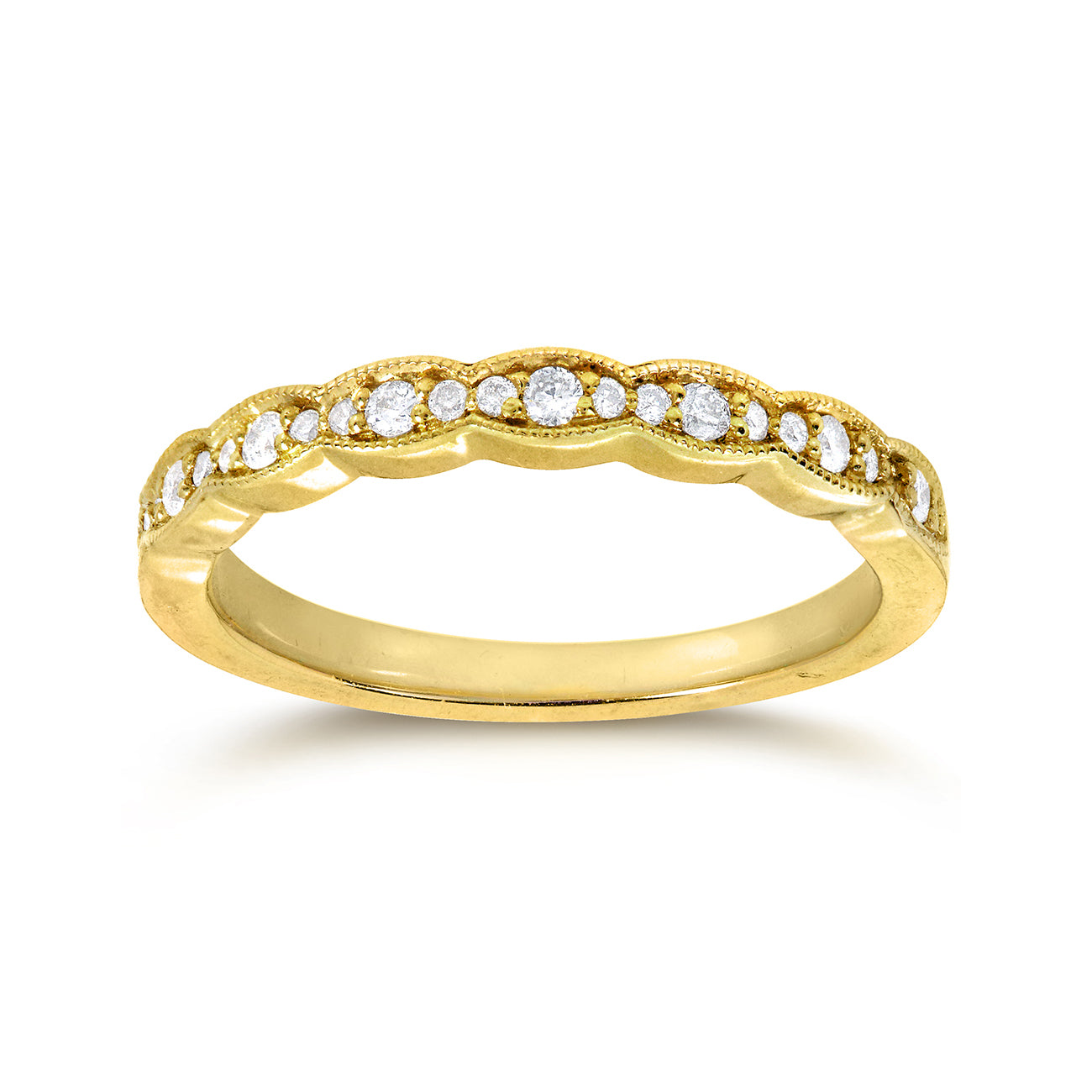 Round Diamond Braided Wedding Band 1/6 carat (ctw) in 14K White Gold –  Kobelli