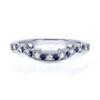 Kobelli 1/5ct TCW Sapphire and Diamond Contour Wedding Ring in 14k White Gold