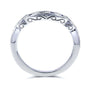 Kobelli 1/5ct TCW Sapphire and Diamond Contour Wedding Ring in 14k White Gold